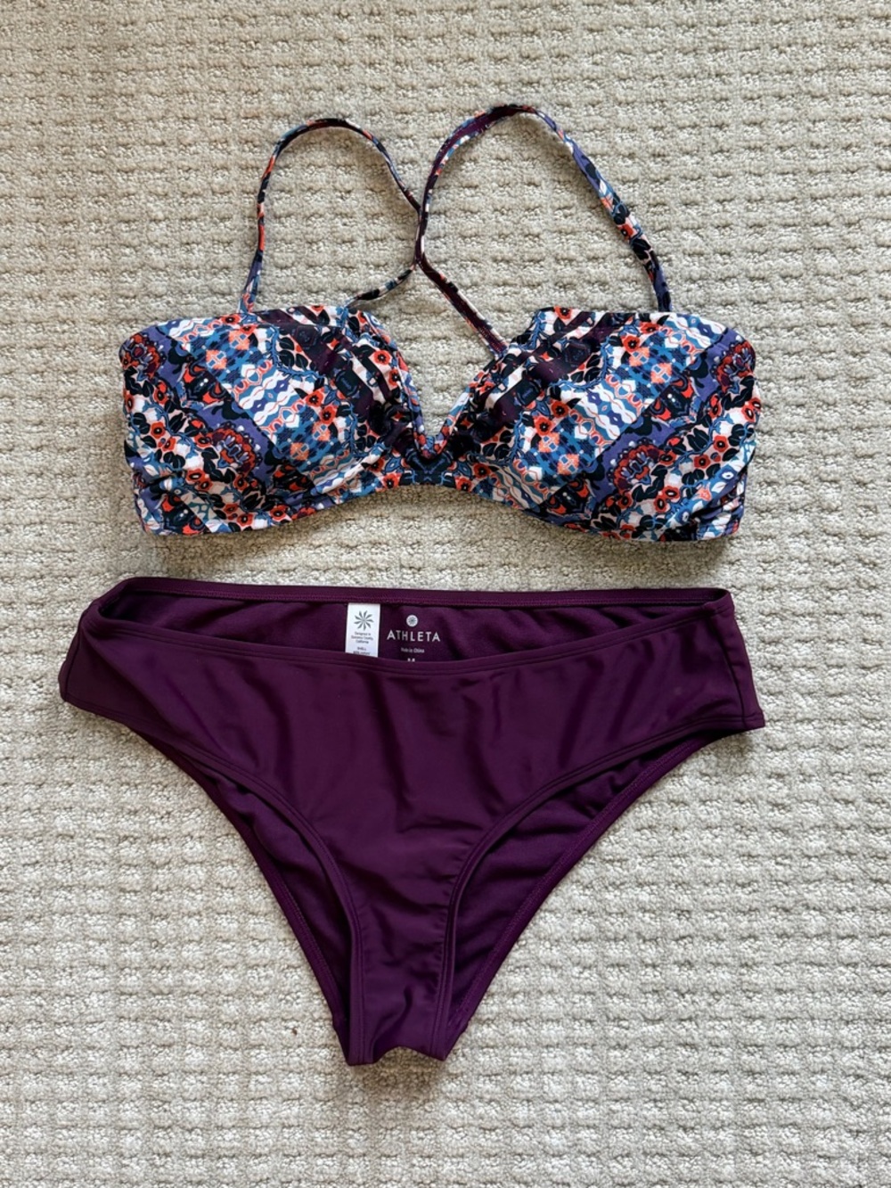 Athleta 2-Piece Bandeau Bikini Swimsuit - Size M